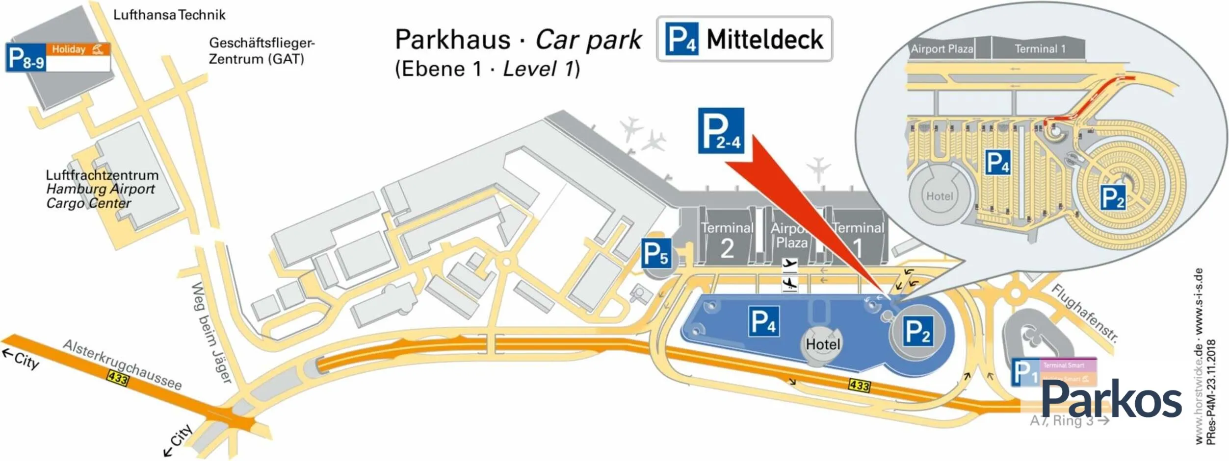 HAPPY PARKING | SMART | P4 Mitteldeck - Parkering Hamborg lufthavn - picture 1