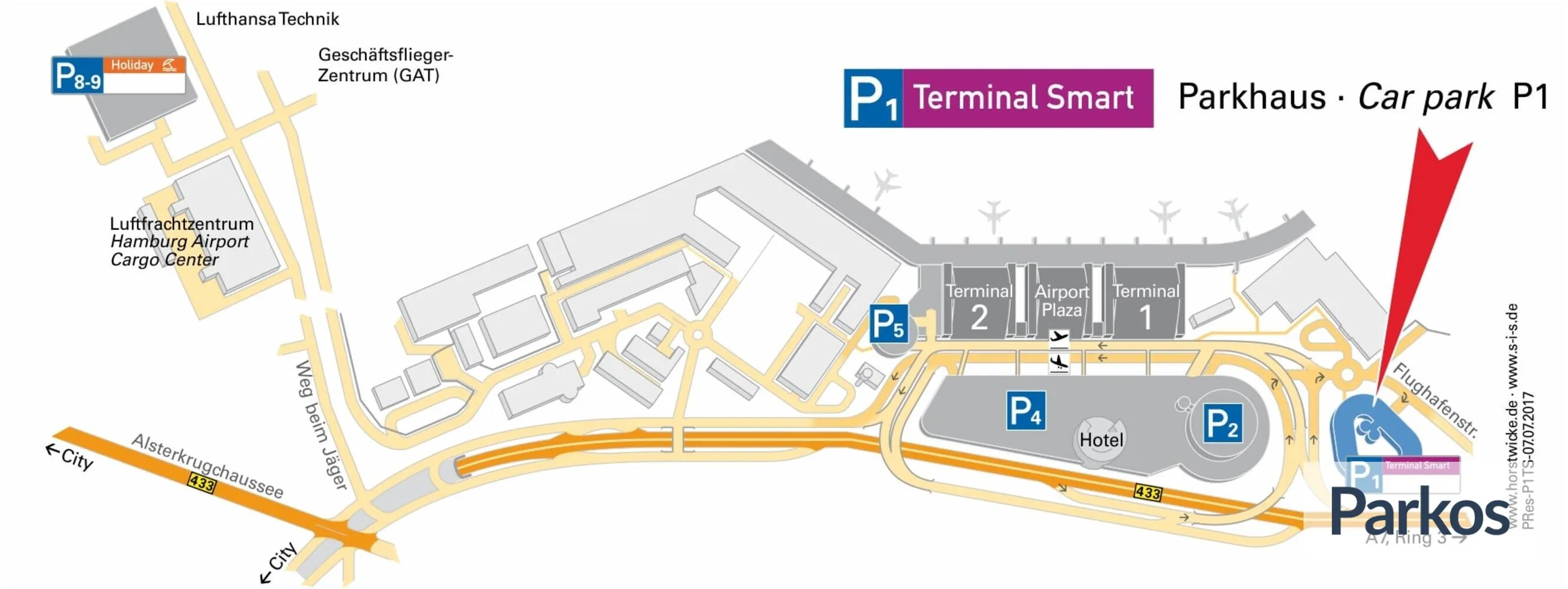 Hamburg Airport P1 Terminal - Business Ebene 0 - Parkering Hamborg lufthavn - picture 1